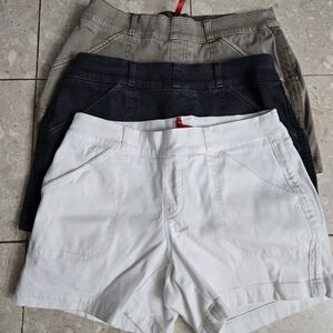 SPANX Twill Pull On Slimming Shaping Shorts - Lot Of 3 - Medium